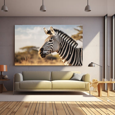 Coloured Zebra Canvas